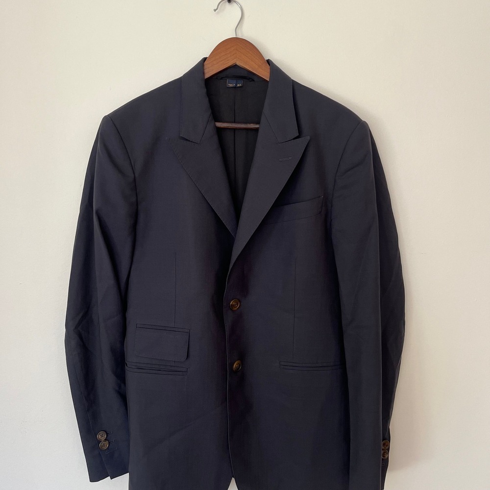 Vivienne Westwood Man Navy Blue 2-Button Blazer Jacket Made in Italy IT 52 US 42 - Picture 2 of 16